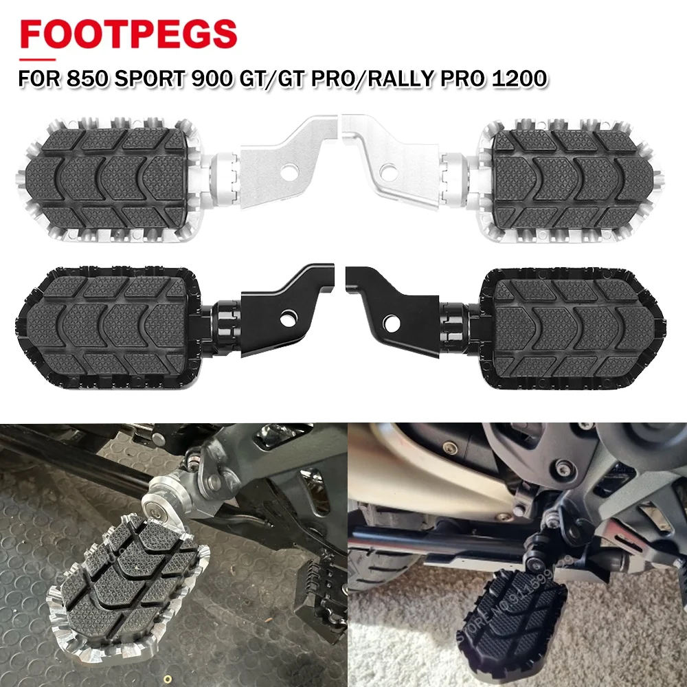 

Motorcycle Foot Pegs Aluminum Footrest Foot Rests For TIGER 850 SPORT 900 GT Rally Pro 1200 RALLY EXPLORER For SCRAMBLER 1200