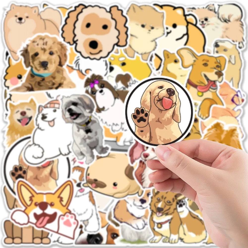 10/30/50 stücke Kawaii Tier Cartoon Hund Aufkleber Nette Decals Spielzeug Sammelalbum Telefon Schreibwaren Koffer Laptop Bike auto Kinder Aufkleber