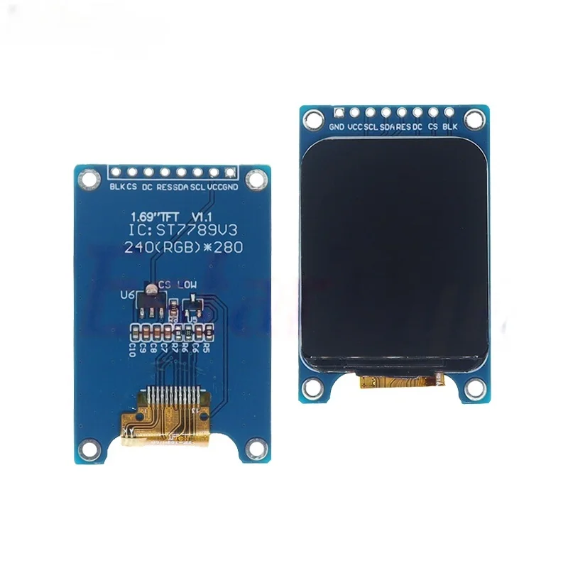 SAMIROB 1.69 TFT LCD IPS Color Display Screen Module 1.69'' ST7789 Controller Driver Board SPI Interface 240*280 240x280