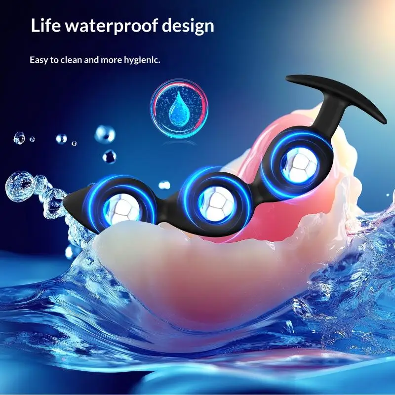 Adult 18 Sex Toy For UniseX Wearable Anal Plugs With Steel Balls Inside Anal Bead Butt Plug Fake Dildo Analplug Buttplug Butplug view 4