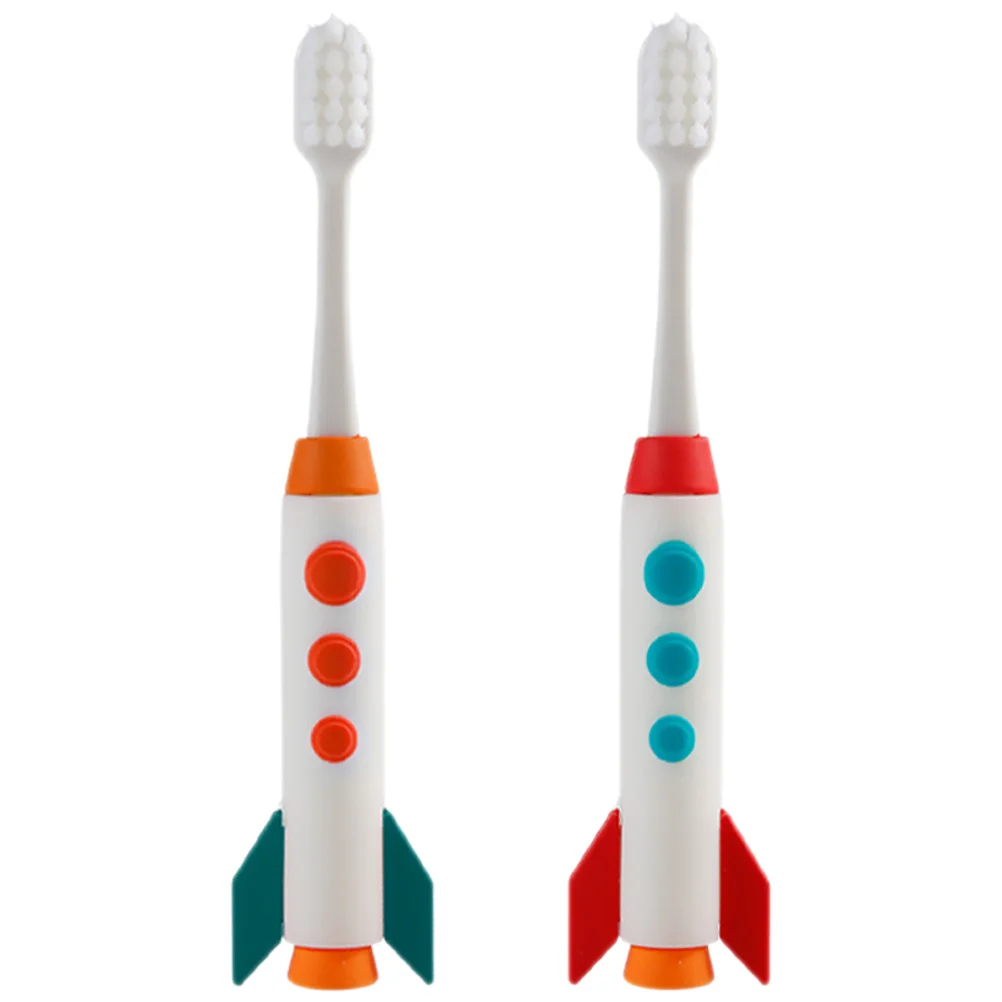 

2Pcs Kids Toothbrush Soft Bristles Easy for Toddlers Children Daily Use Ergonomic Manual Tooth Brush Travel Teeth