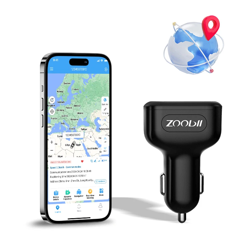 

SOS автомобильный GPS-локатор с беспроводным зарядным устройством 4G, трекер прикуривателя, голосовое прослушивание, размещение приборной панели, ПК, вид на трек