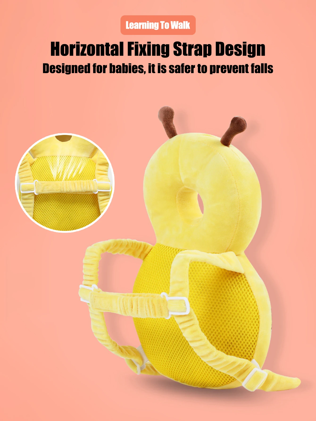 وسادة حماية رأس الطفل من Little Bee - قبعة مسامية مضادة للسقوط مناسبة لحماية رأس الأطفال الصغار، هدية عيد الميلاد #6