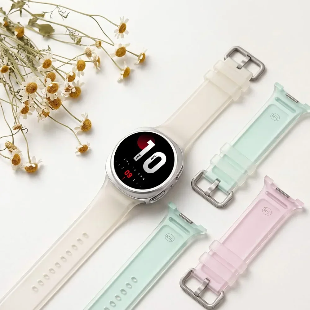 2-in-1-Schutzhülle + Armband für Samsung Galaxy Watch 8 9 40 mm 44 mm, Displayschutz aus Glas/hohler Schutzrahmen, Sport-Silikonarmband für Galaxy Watch 9/8 – Detail 7