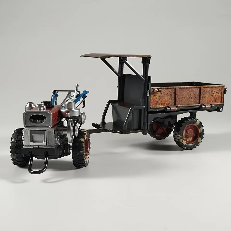 Tractor De Aleación A Escala 1:24 Con Luces Y Sonido – Modelo Vintage De Mano Con Puertas Abatibles