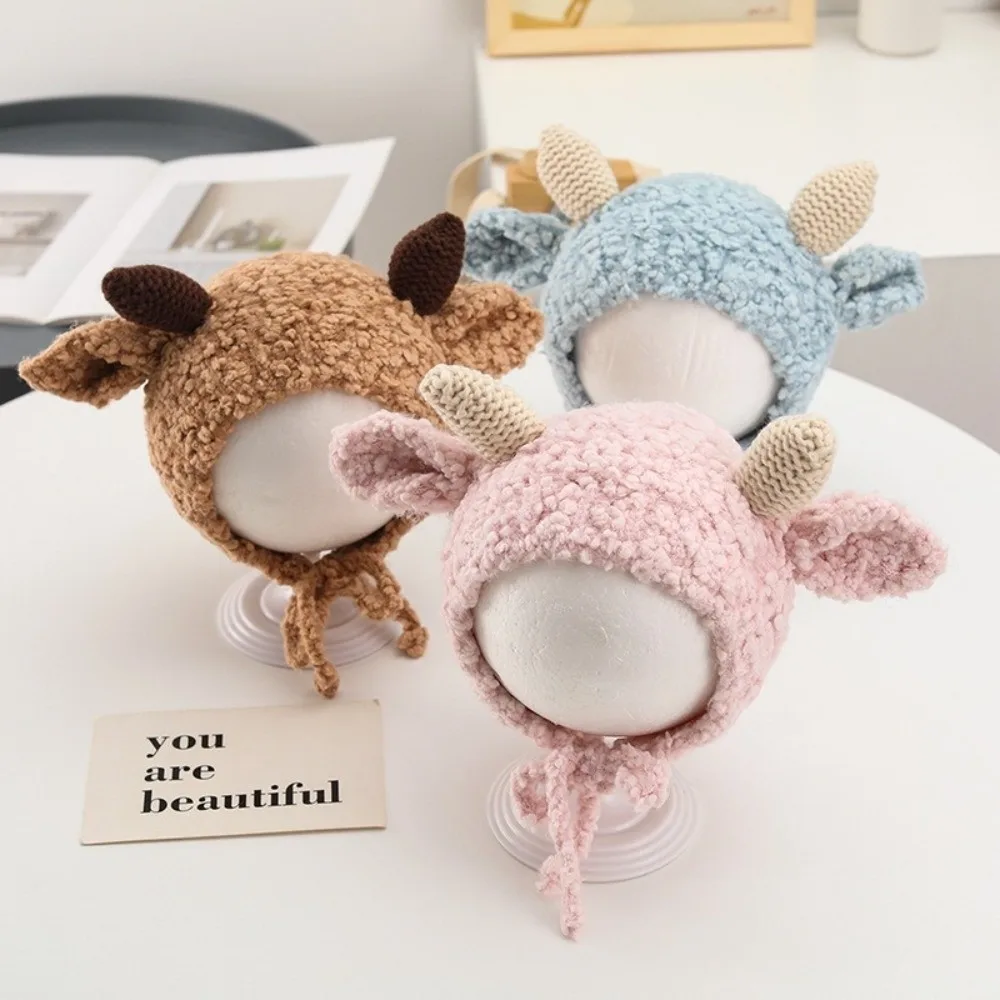 

Новая милая защитная шапка для ушей оленя, ветрозащитная толстая шапка с наушниками, теплая зимняя шапка