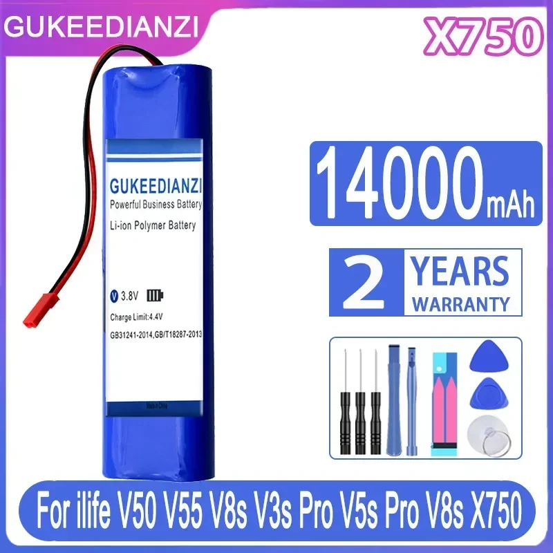 

Stable For Ilife V50 V55 V8s V3s Pro V5s Pro V8s X750 14000mAh Robotic Vacuum Cleaner Battery