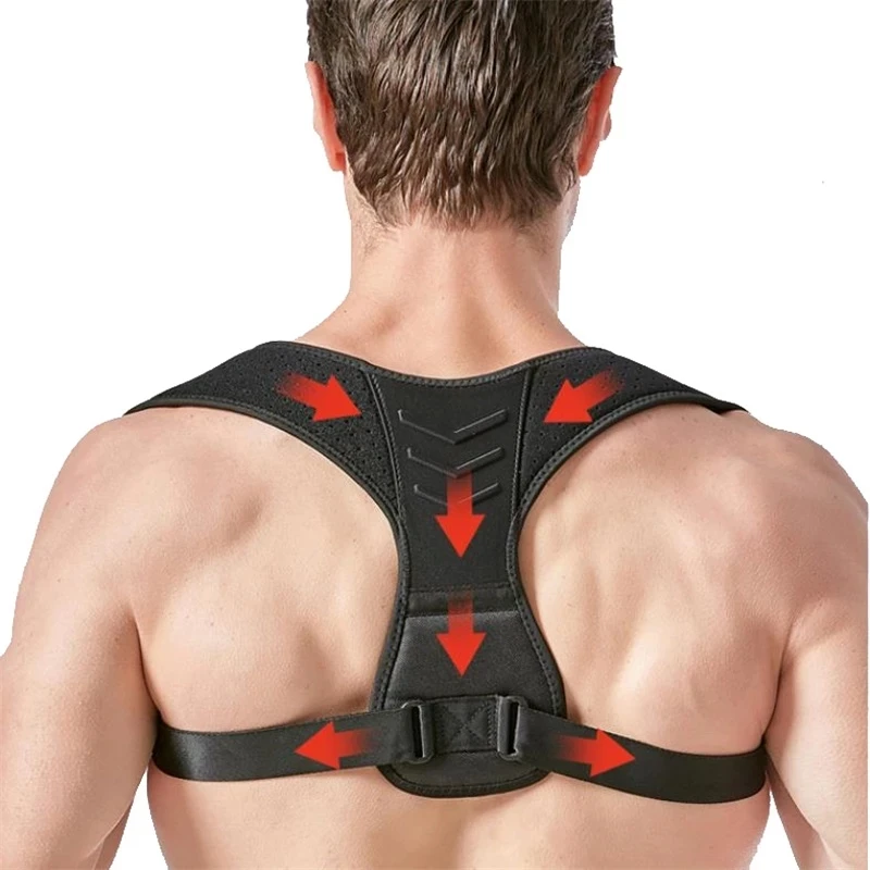 Adjustable Back Shoulder Posture Corrector Belt Clavicle Spine Support Reshape Your Body Home Office Sport Upper Back Neck Brace