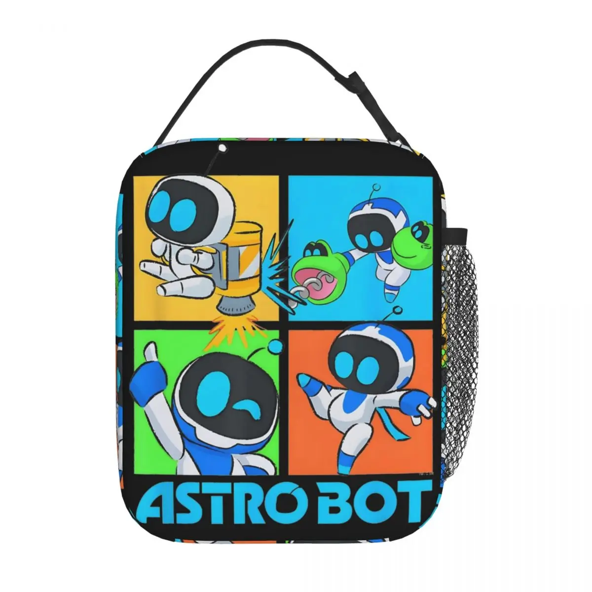 Insulated Lunch Tote Bag Astrobot Fighting Accessories Video Game Lunch Food Box Harajuku Thermal Cooler Lunch Box For School