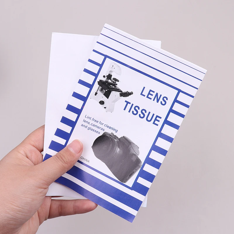 50 Pcs / Lens  paper 10 * 15cm large lens wiping paper single mirror microscope