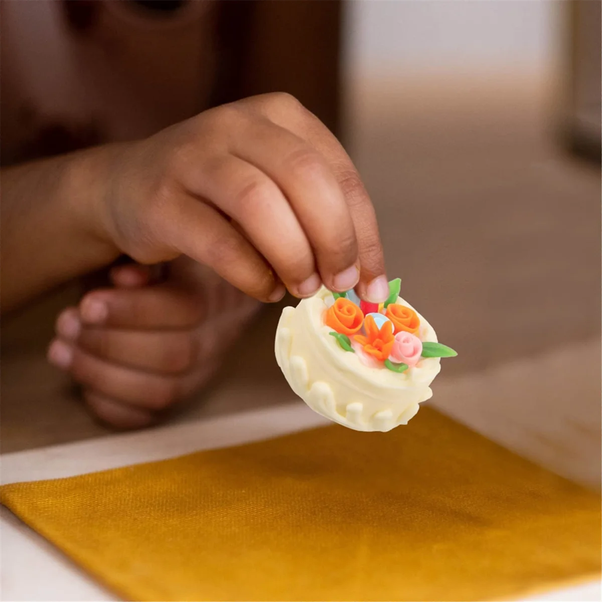 A71P طعام صغير كعكة وهمية كعكة كب كيك اصطناعية نموذج ديكور عتيق كعكة الزينة التظاهر الراتنج كعكة صغيرة D