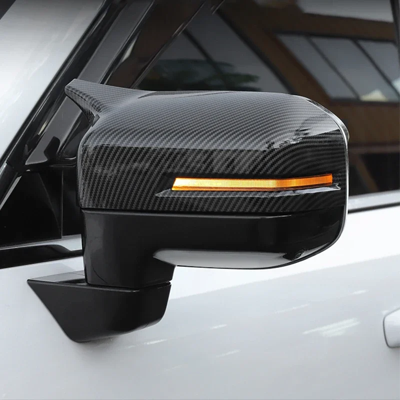 

For Haval Dargo X 2022 2023 Car rearview mirror shell covered with modified rain eyebrow adhesive installation in bright black