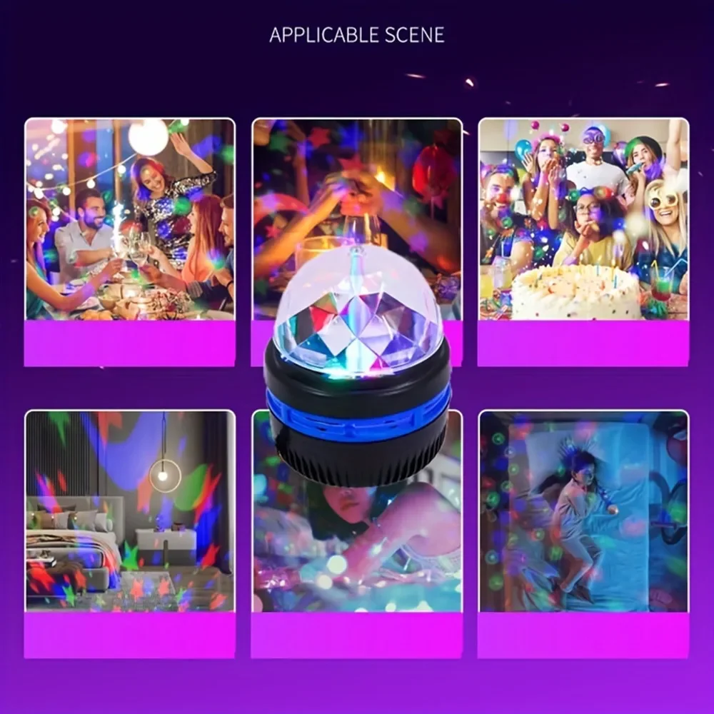 Magic Ball Star Projector Night Light Christmas USB Moon Lamp LED Starry Sky Galaxy Effect Room Decorations Ambient Light