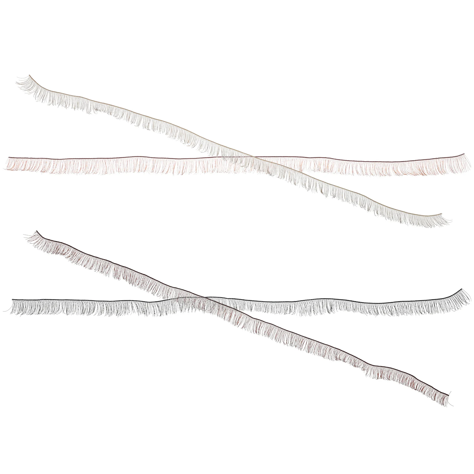 

4pcs Eyelashes 0.8cm Black Brown Tea Red DIY Artificial Lashes for Toys Slim Nylon Craft Makeup Supplies