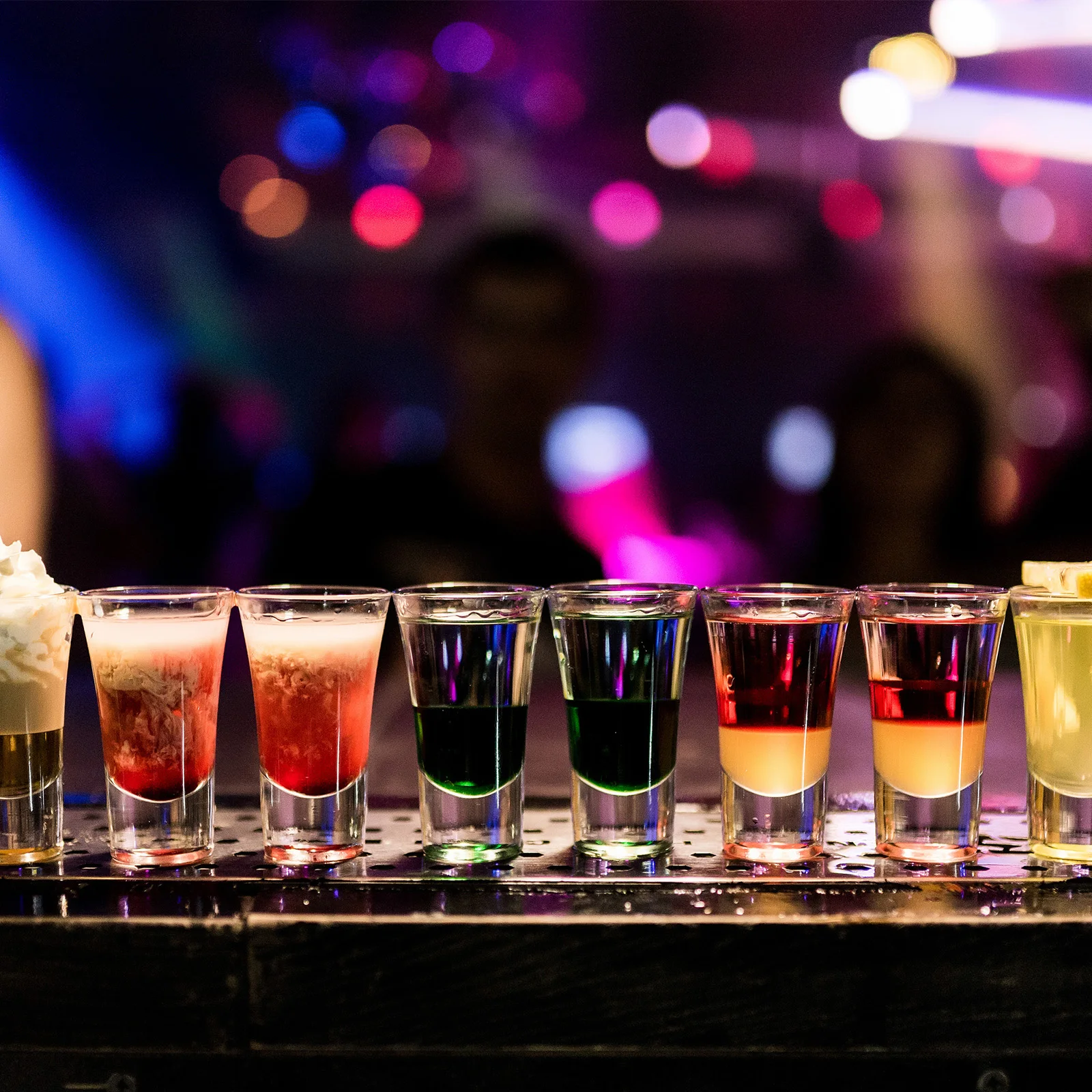 1/3/6pcs Shot Glasses 1.2oz Shot Glasses Ombre Multicolored Shot Glasses Bulk for Cocktail Round Shot Glasses Spirits Liquors
