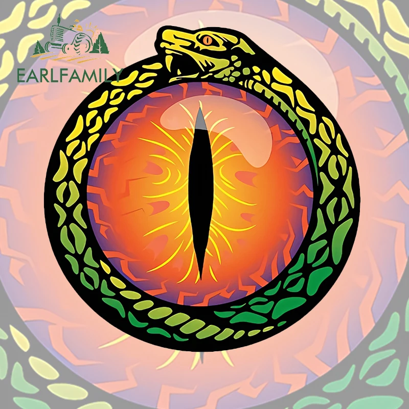 

EARLFAMILY Змеиный глаз автомобильная наклейка окружающие весы мультфильм граффити зеркало заднего вида наклейка забавная крышка топливного бака шлем автомобильные товары