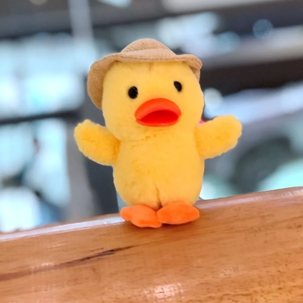 LLavero de pato amarillo de dibujos animados de peluche, colgante de bolsa de pato suave de animales, colgante de muñeca de pato lindo creativo, moda