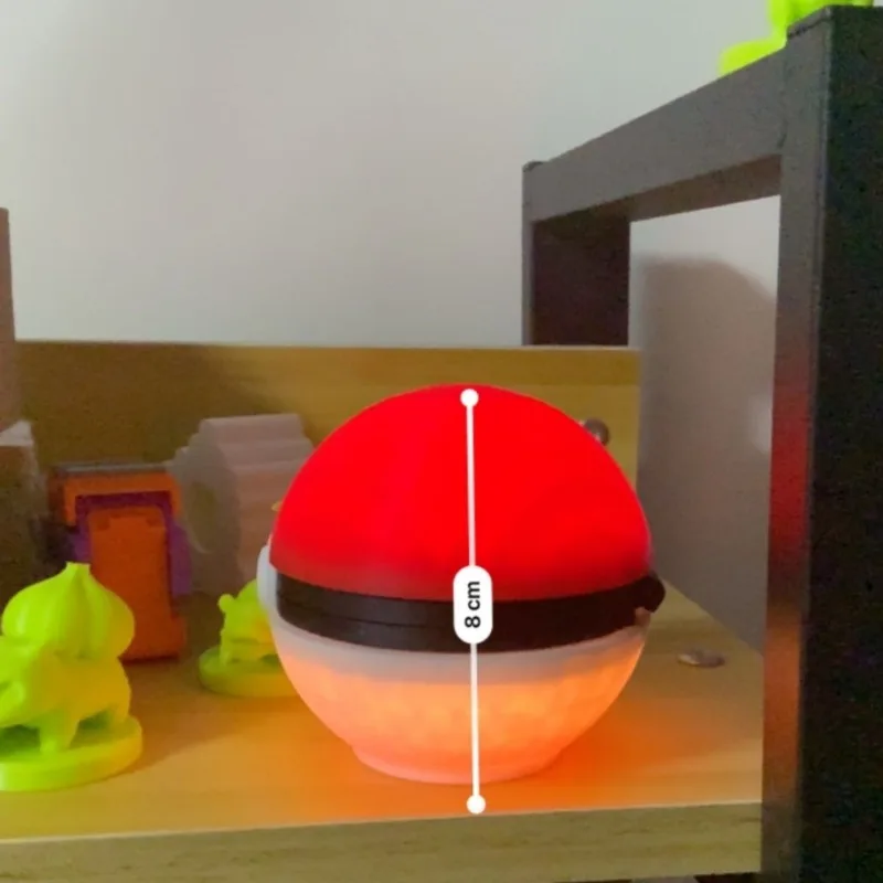 البوكيمون Pokeball ضوء الليل أنيمي ثلاثية الأبعاد سطح المكتب مصباح لتهيئة الجو الكرتون غرفة نوم الأطفال اللمس قابل للتعديل ضوء USB شحن هدية #5