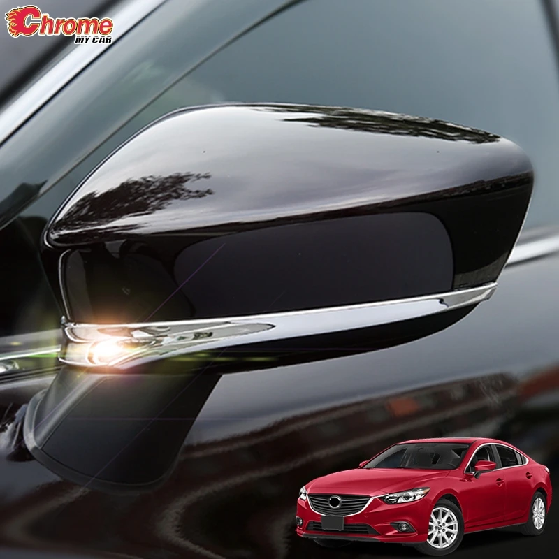 For Mazda 6 Atenza GJ 2013 2014 2015 2016 2017 Chrome Rear View Side Door Mirror Cover Trim Strip Molding Decoration Car Styling