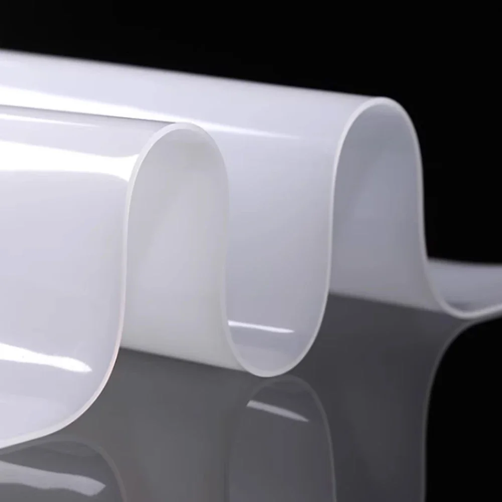 1Pcs Odorless 100x100 200x200 1000mm White Translucen Silicone Rubber Sheet High Temp Resistance Food Grade Silica Gel Plate