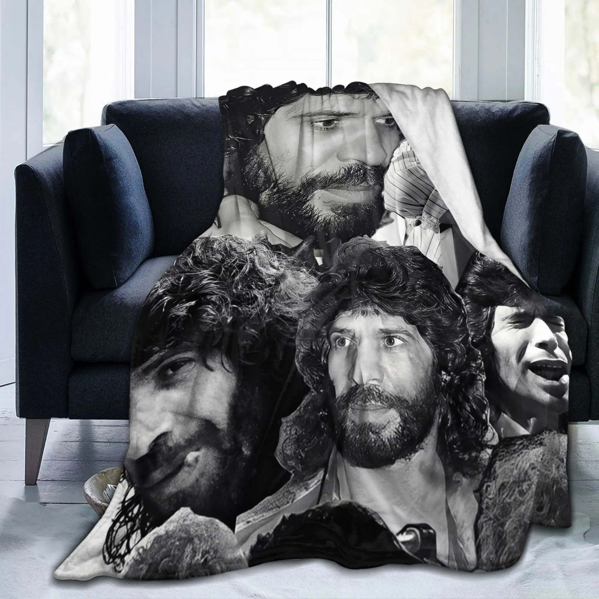 Camarons De La Isla Flamenco Singer Wool Blankets Music Rock Funny Throw Blanket for Bedspread 200x150cm Lightweight