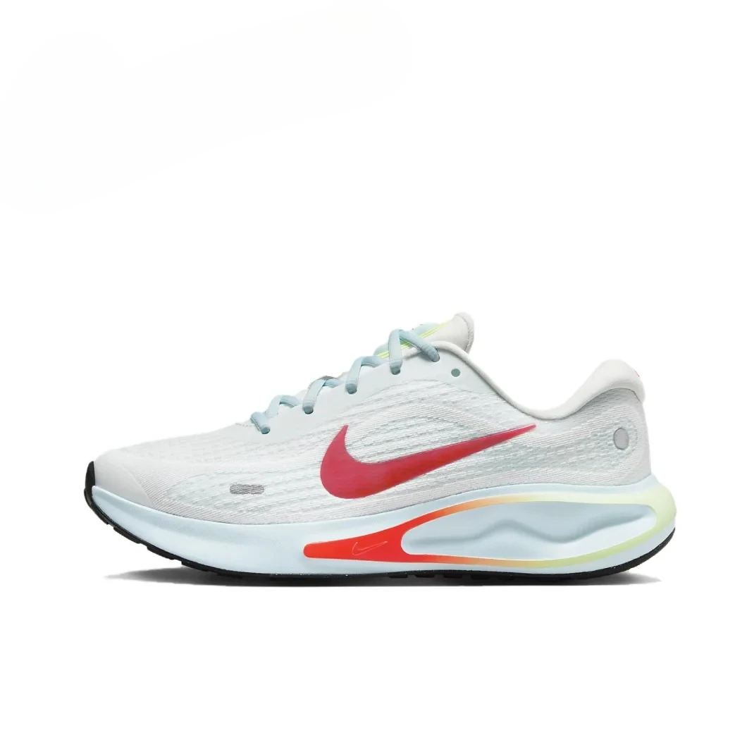 Nike Journey Run Summit White Glacier Blue Barely Volt Bright Crimson (Women's) FJ7765-101 Comfortable Unisex Sneakers