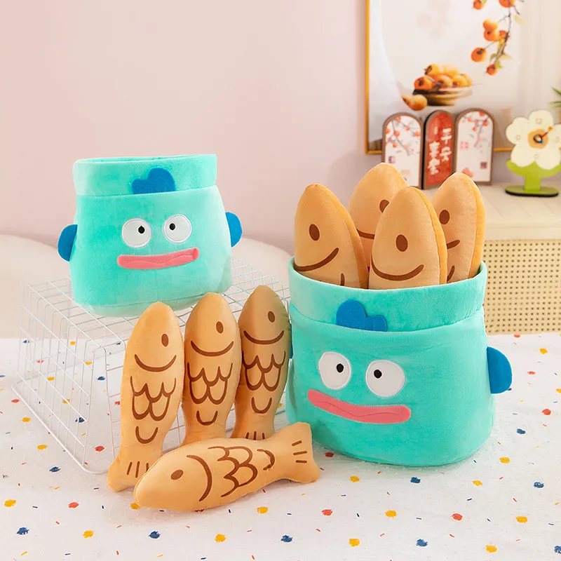 Sanrio peluche Taiyaki poisson jouet peluche Animal dessin animé pain poupée pour enfants anniversaire cadeau de noël drôle peluche pour les enfants