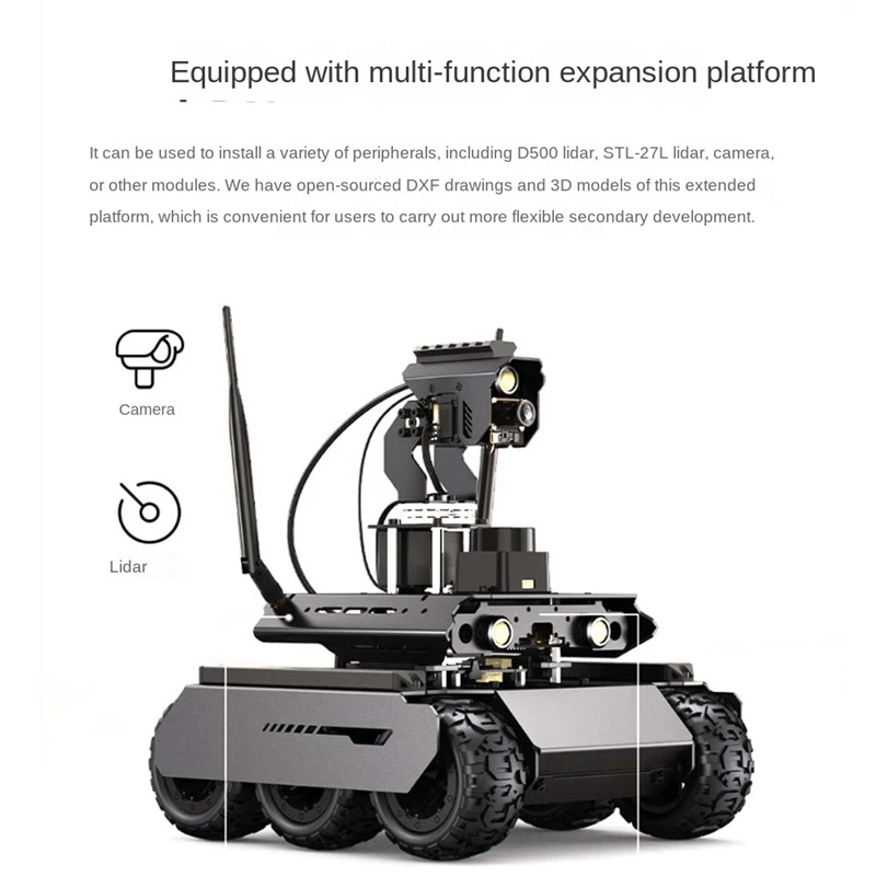 أعلى بيع ل UGV روفر 6X4 المزدوج الدماغ مفتوح المصدر AI روبوت مع منصة التوسع ل PT Jetson Orin AI عدة اكسسوارات الولايات المتحدة التوصيل