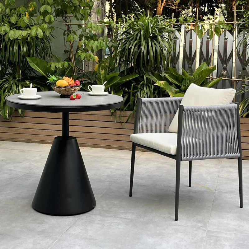 # Frame Outdoor Chair With Weaving Rope Sofa Chair For Courtyard & Park