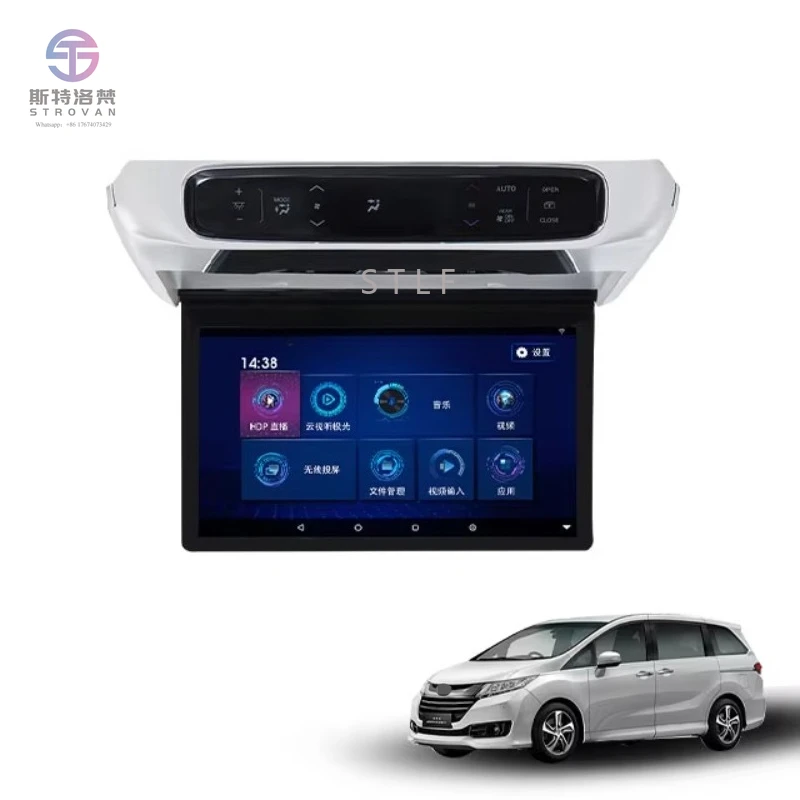 

Odyssey Business Vehicle Interior Upgrade LCD Ceiling-Mounted Car TV Electric Folding Design With Installation