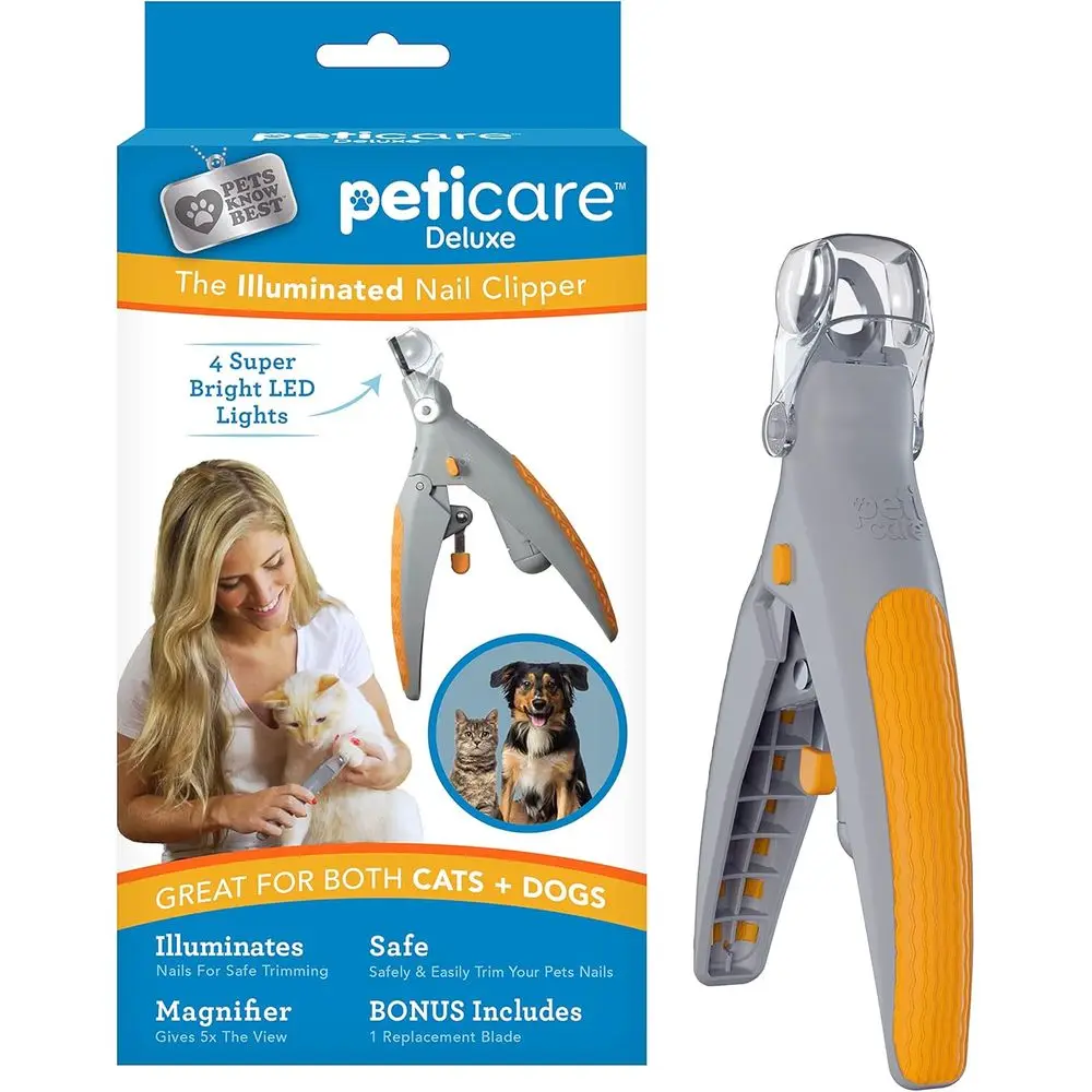 

Illuminated Nail Clippers with LED & 5X Magnification for Precise Pet Grooming | Suitable for Small & Large Breeds