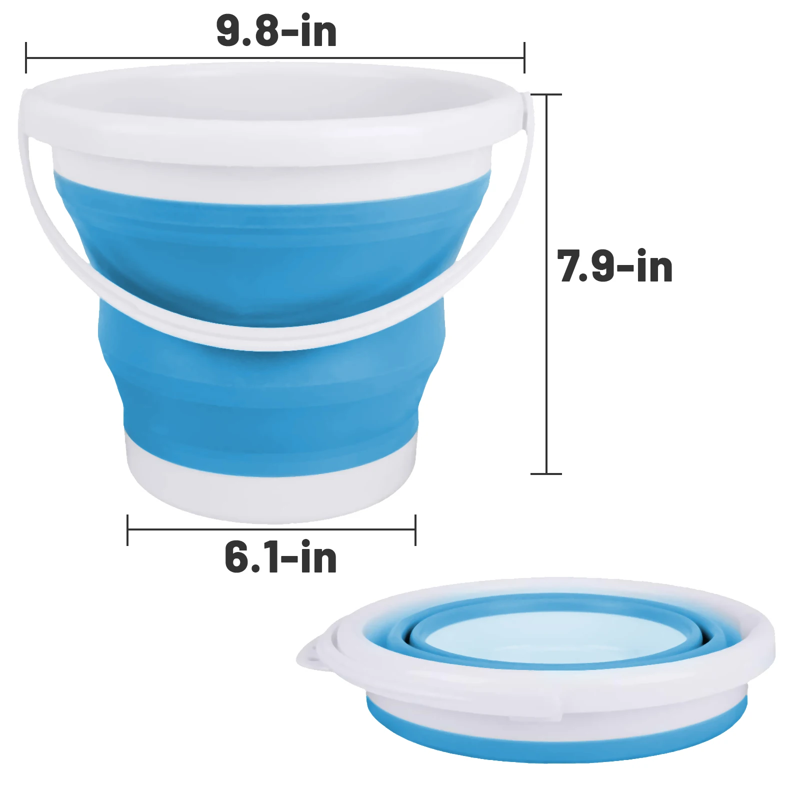 Blue multifunctional toy gun water bullet storage bucket with foldable large capacity for delivering water bullets