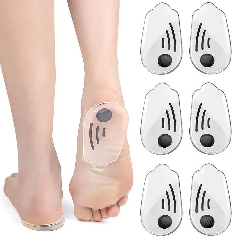 Transparent silicone magnet arch support correction insole for children and adults leg correction care insole