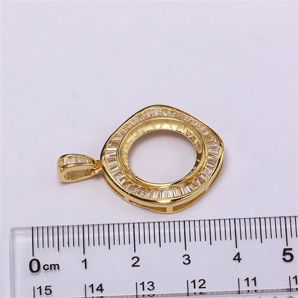 S925 Sterling Silver Pearl Pendant Setting, DIY Empty Bezel Cup Jewelry Supplies for Craft Making, Hollow Prong Pendant Findings