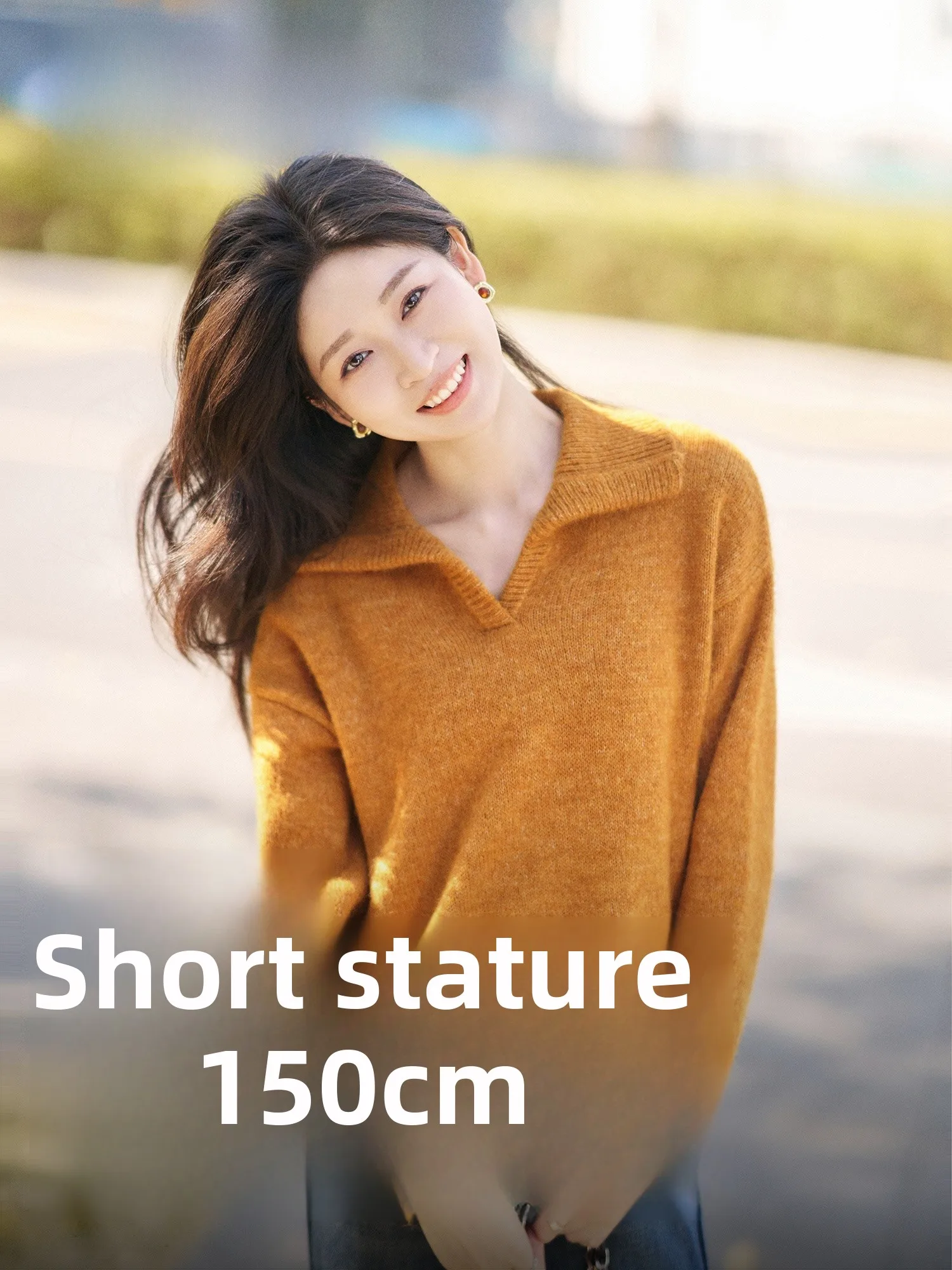 

hine Waable Wool Blend Sweater Collared Knitwear Women's Sle Winter New Arrival Casual Loose Fit Long Sve Top