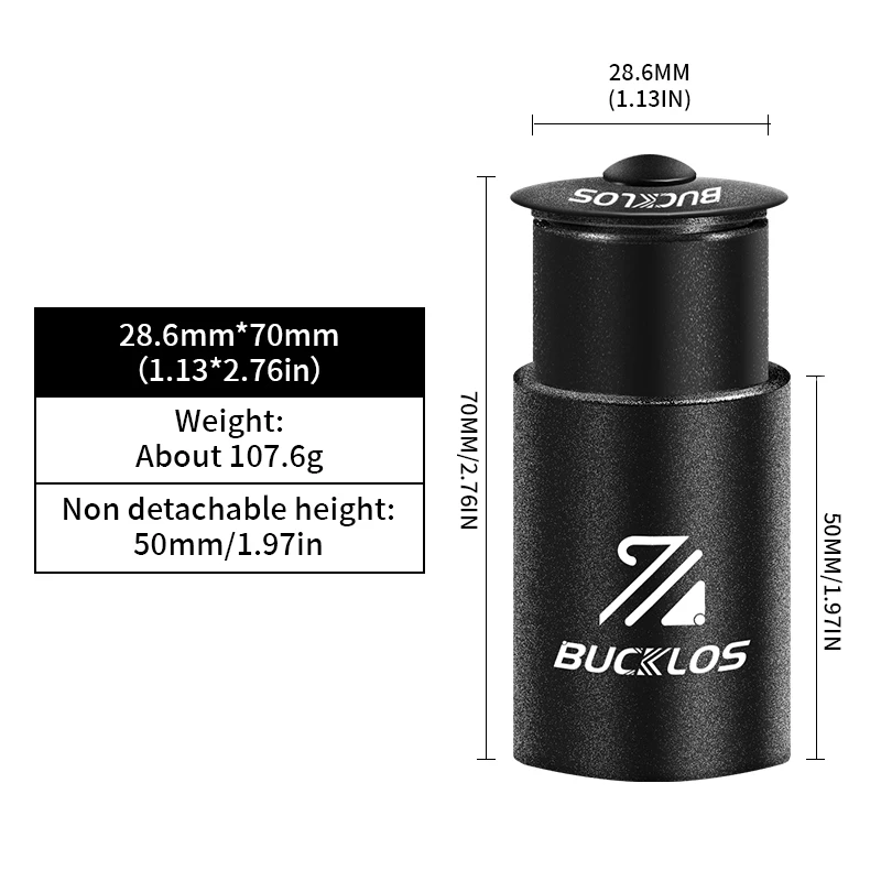 BUCKLOS Fahrrad Lenker Vorbau Höhe Extender Aluminium Legierung Lenker Rise Up Adapter Gabel Vorbau Verlängerung Fahrrad Zubehör