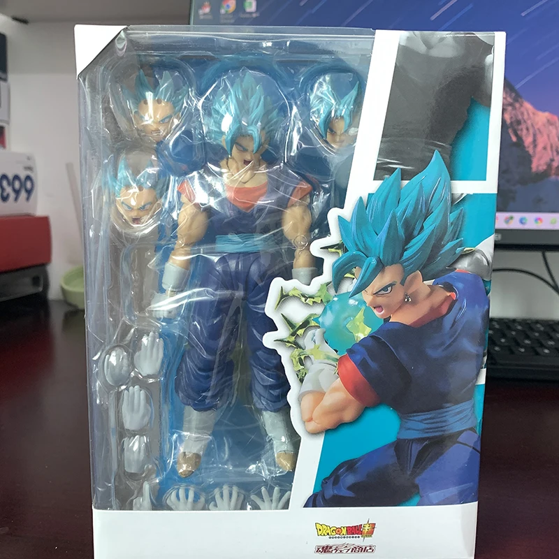 SHF Dragon Ball Super Saiyan Vegito figura de acción Dios Anime DragonBall Gokou estatuilla juguete colección de regalos de navidad