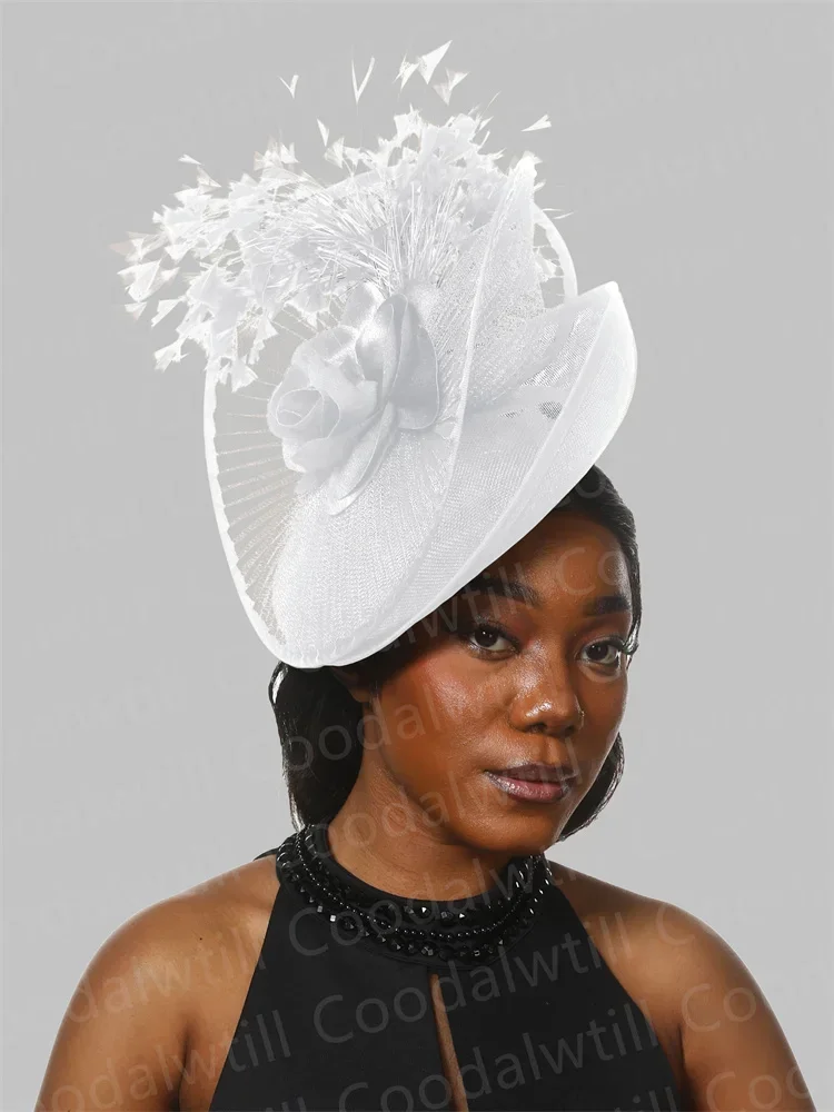 Chapéu floral real Ascot Fascinator para mulheres, festa do chá, boné de casamento, Church e Kentucky Derby, elegante