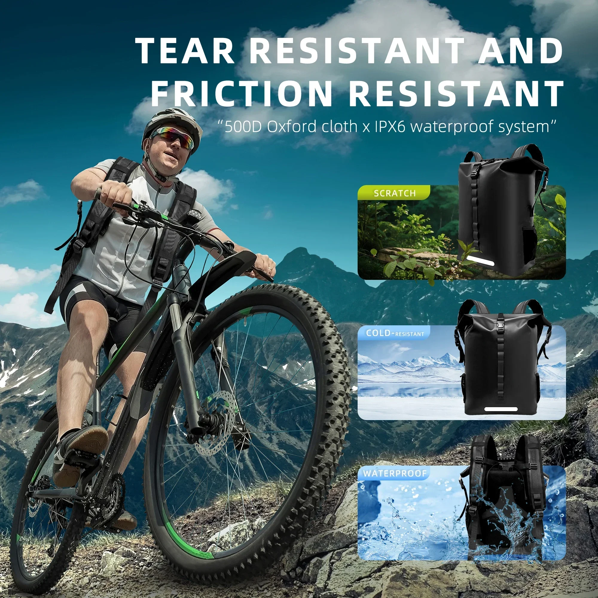 Newly Upgraded ZONYSUN New Product Waterproof Backpack High Capacity 35L Waterproof Dry Bag IPX6 Outdoor