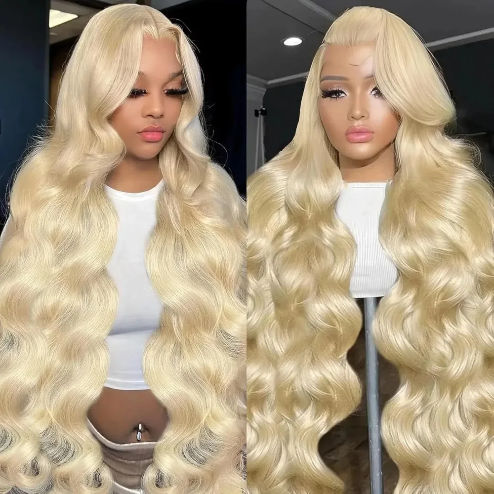 613 Blonde Body Wave Hair Wig Pre Plucked 18-36 Inch 100% Human Hair Wig 13x4 13x6 HD Lace Frontal Wigs 180 200 Density