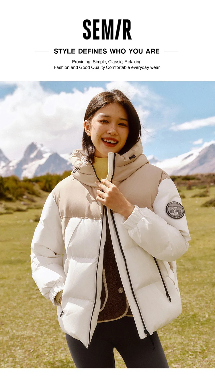 Semir Down Jacket Women 2026 New Winter Three-Resistant Outerwear Warm Versatile Fashion Winter Clothing