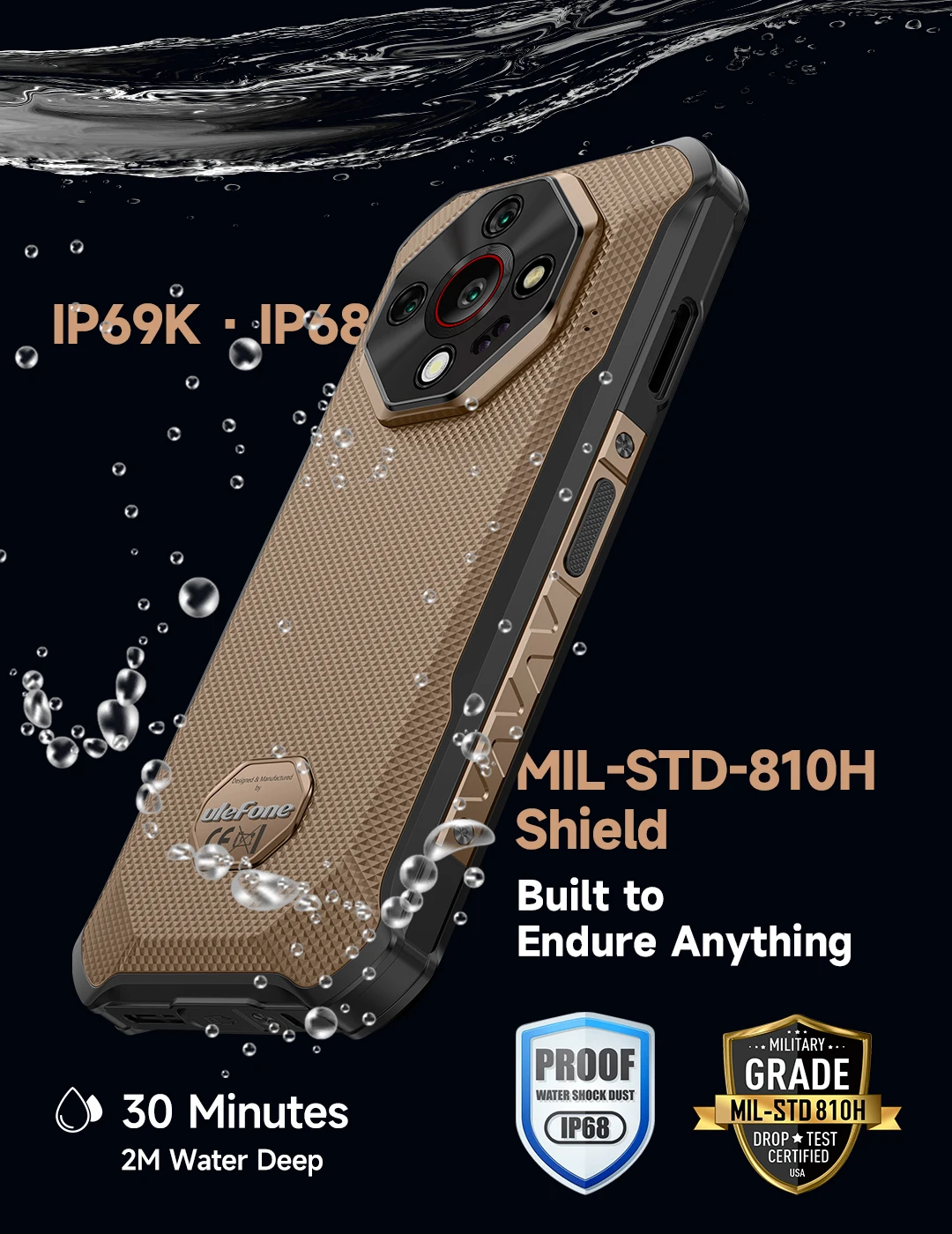 Première mondiale】Ulefone Armor X16 Pro 5G Téléphone robuste Batterie 10360mAh 16 Go RAM 256 Go ROM 120 Hz 6,56 pouces NFC Smartphone Android avec Google Gemini - AliExpress 509