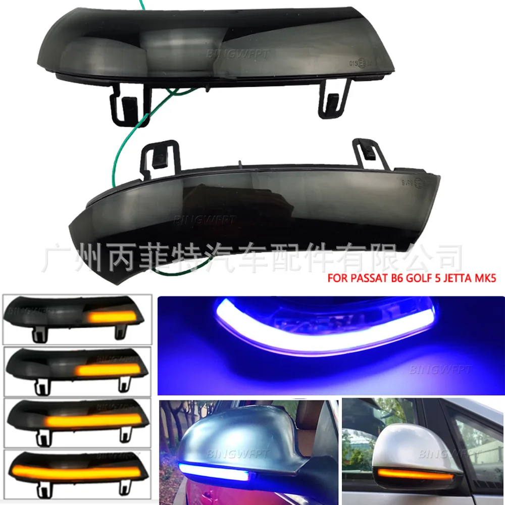 2pcs For Volkswagen Golf 5 Sagitar Magotan Passat retrofit LED mirror turn signals