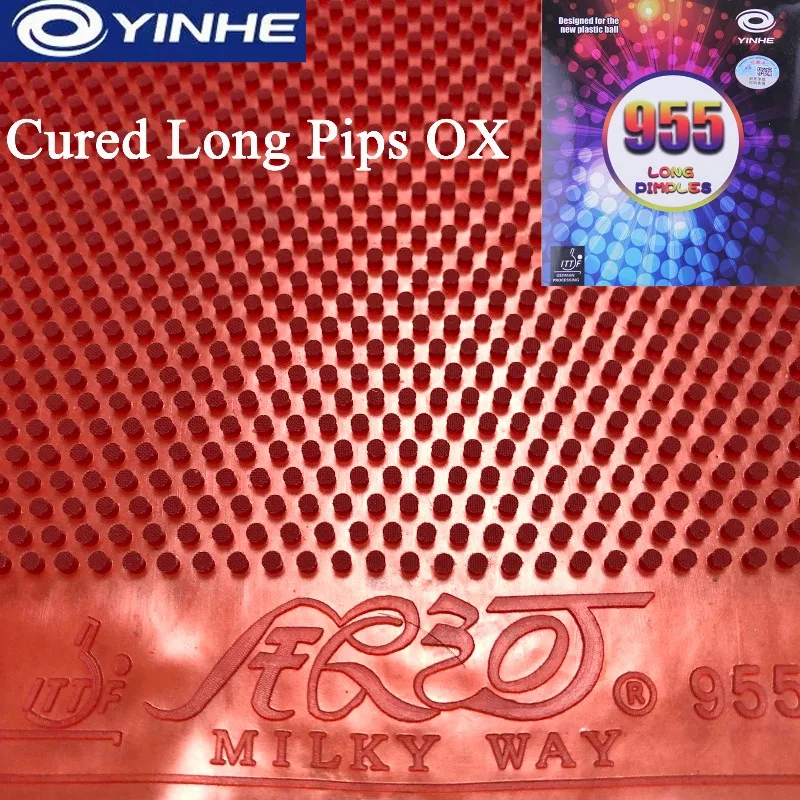YINHE 955 Cured Table Tennis Rubber Long Pips OX Medium Particles Offensive Ping Pong Rubber Without Sponge for Durable Weird