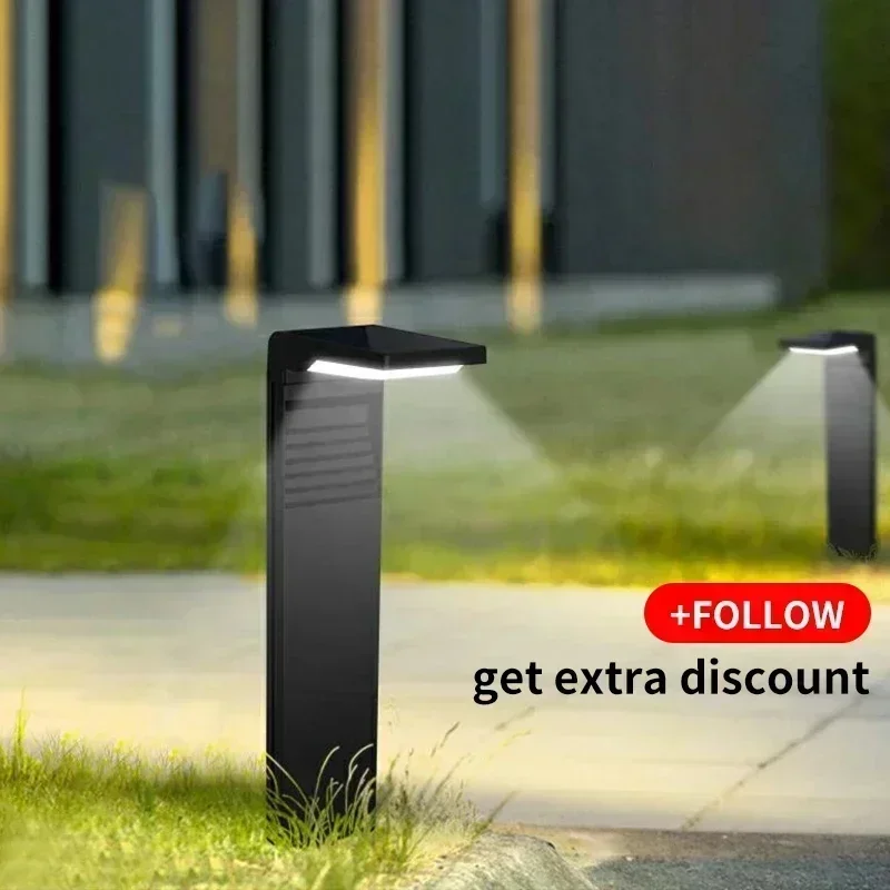 

Solar Garden Lights Outdoor Waterproof LED Light Decoration Pathway Landscape Bollard Solar Lawn Lights for Yard Walkway 2200mAh