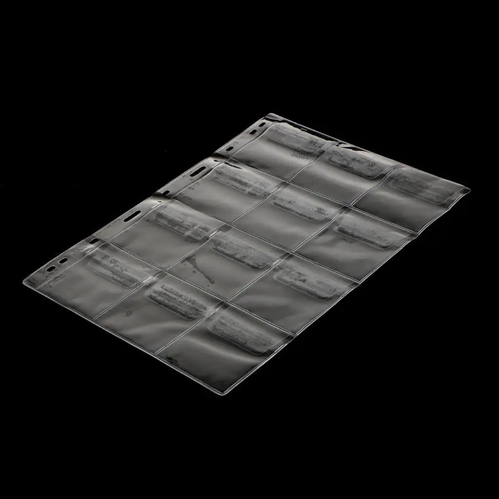 PVC Coin Capsules Album Pages Clear Sleeve Inserts 10 Pack Loose Leaf for Coins Collection Album System