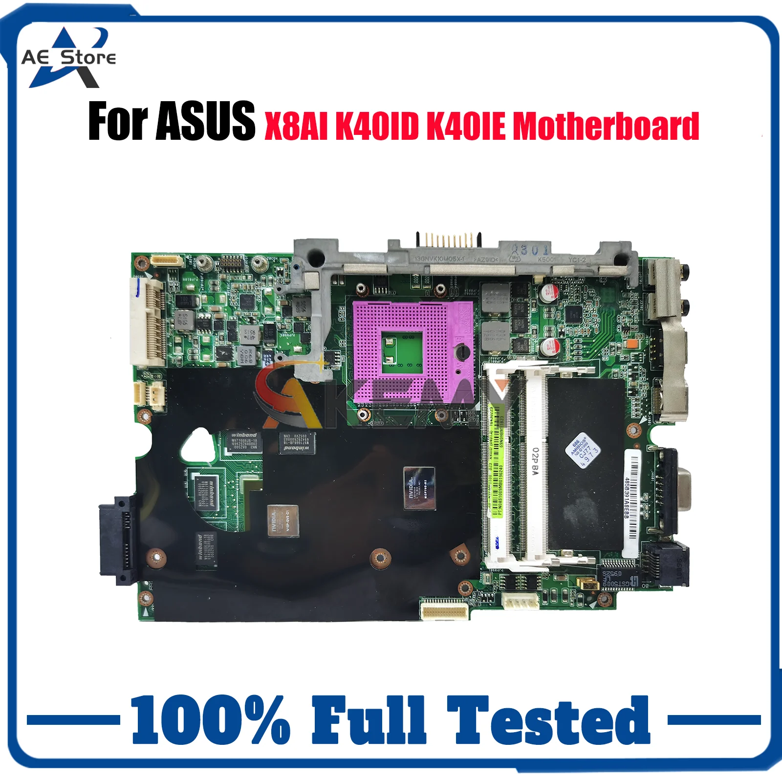 

Материнская плата для ноутбука K40ID для ASUS K40I K40ID K40IN X8AI K40IJ K40IE, материнская плата для ноутбука, 100% тестирование, ОК, быстрая доставка, высокое качество