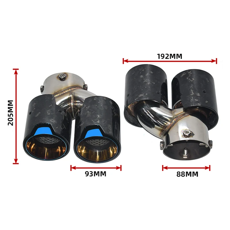 DEX Exhaust Tip for M240 M340 M440 G20 G21 G23 G42 CarbonFiber Performance Styles 4Outlet Forged New Generation Muffler TailPipe