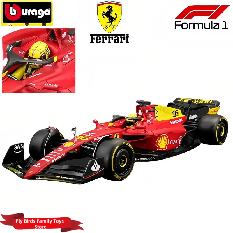 2023 Hot Bburago 1/18 75th Anniversary Versions Ferrari SF-75 #16 #55 Alloy Miniature Diecasting Models  Ferrari Cars Toys Gifts