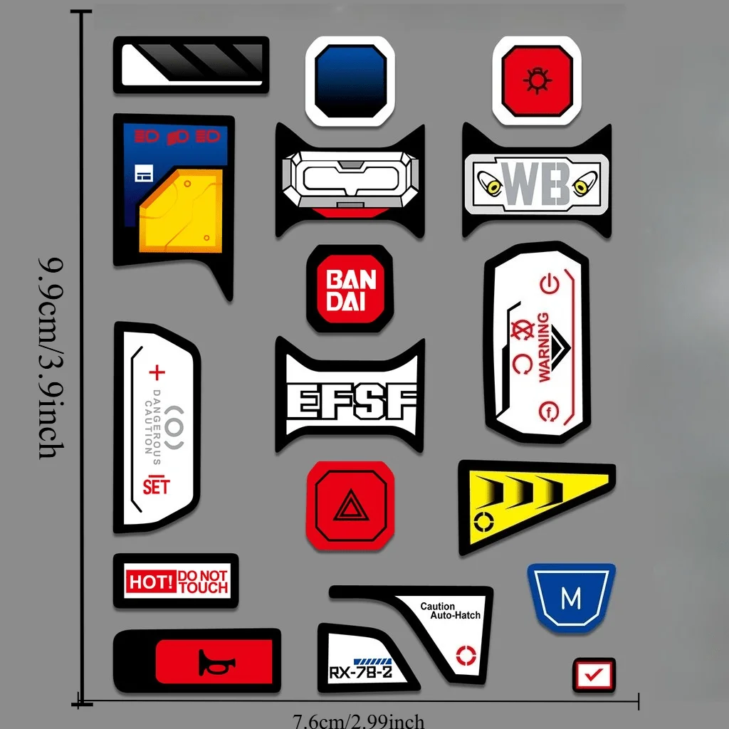 1Set Cartoon Button Vinyl Decals,4 Styles Waterproof Scratch‑Resistant for Zongshen 368G Handlebar Switch Decor